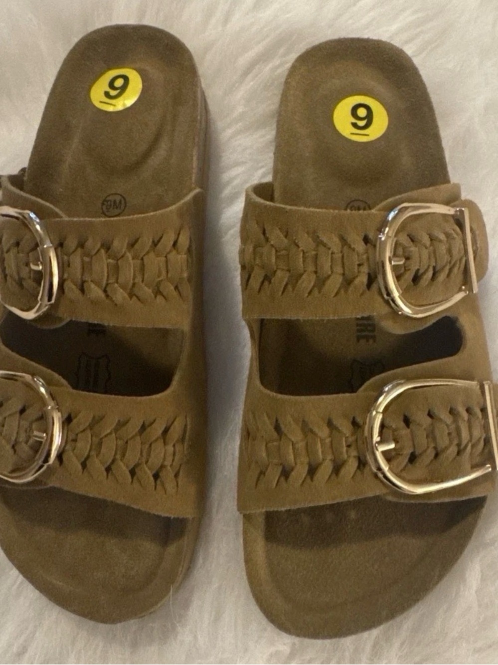 Women's Braided Double-Buckle Sandals in Tan - Picture 7 of 7